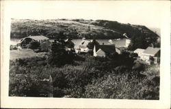 The Village - Bird's Eye View Monhegan, ME Postcard Postcard Postcard