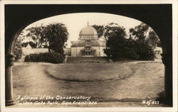 Conservatory, Golden Gate Park Postcard