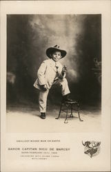 Smallest Moose Man on Earth - Baron Capitan Nicu de Barcsy Postcard