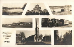 Greetings from Ferdinand Postcard