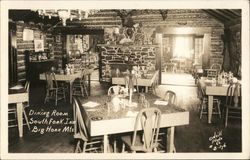 Dining Room, South Fork Inn, Big Horn Mts. Wyoming Postcard Postcard Postcard