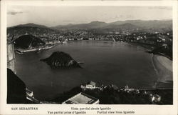 Partial VIew from Igueldo San Sebastian, Spain Postcard Postcard Postcard