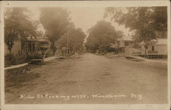 Main Street Looking West Postcard