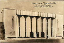Entrance to Adminstration Building Postcard