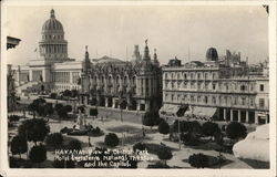 Central Park, Hotel Inglaterra, National Theatre and Capitol Havana, Cuba Postcard Postcard Postcard