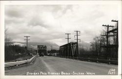 Stevens Pass Highway Bridge Sultan, WA Postcard Postcard Postcard
