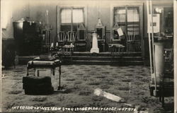 Interior of Western Star Lodge Postcard