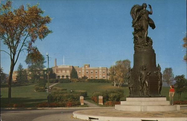 Liberty Monument of Revolutionary War Heroes and Moses-Ludington Hospital Ticonderoga New York