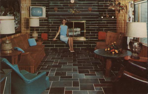 Hilltop Slate Company - Woman Sitting in Front of Fireplace Middle Granville New York