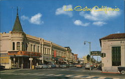 Downtown Street Scene Los Gatos, CA Postcard Postcard Postcard