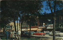 Old Timers Checker Game, City Park Postcard