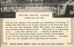 Miller Motel Court Postcard