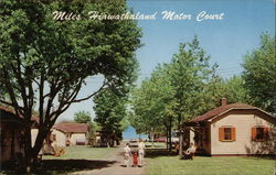 Miles' Hiawathaland Motor Court Saint Ignace, MI Postcard Postcard Postcard