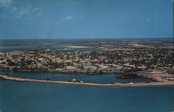 Aerial View of Town Key West, FL Postcard Postcard Postcard