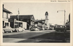 Looking Along Broad Street Montoursville, PA Postcard Postcard Postcard