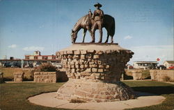 Monument of Wm. S. Hart Billings, MT Postcard Postcard Postcard