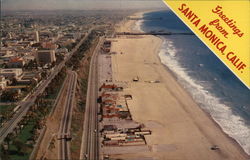 Santa Monica Beach California Postcard Postcard Postcard