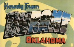 Howdy from Durant Postcard
