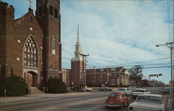 Catholic and Baptist Churches, Highway 301 Florence, SC Postcard Postcard Postcard