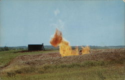 Oil Wells, Hillsdale County Postcard