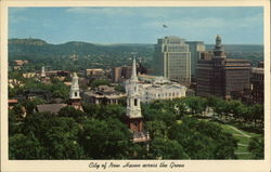 View across The Green Postcard