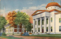 Court House, Junior High School, and First Presbyterian Church Postcard