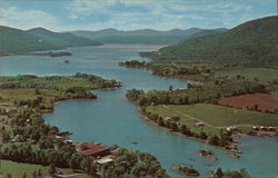 Looking South on Lake George Postcard