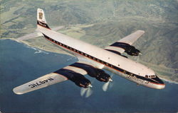 Delta-C&S Air Lines Golden Crown DC-7 Aircraft Postcard Postcard Postcard