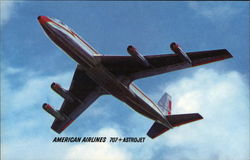 American Airlines 707 Astrojets Aircraft Postcard Postcard Postcard