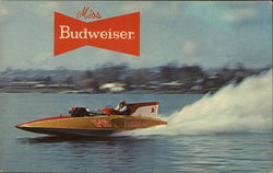 Miss Budweiser Postcard