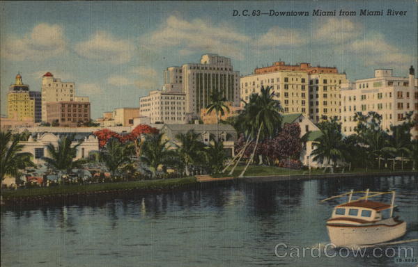 Downtown Miami, From Miami River Florida