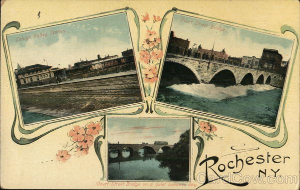 Lehigh Valley Station and Court Street Bridge Rochester New York