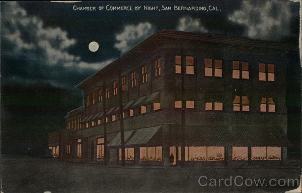 Chamber of Commerce by Night San Bernardino California