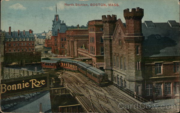View of North Station Boston Massachusetts