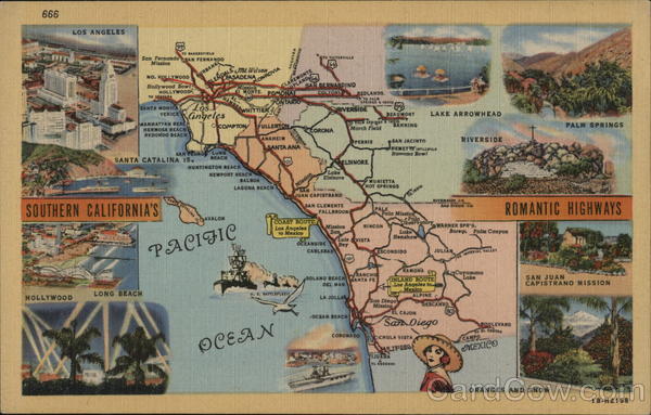 Southern California's Romantic HIghways Maps