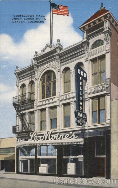 Oddfellows Hall, Union Lodge No.1 Denver Colorado