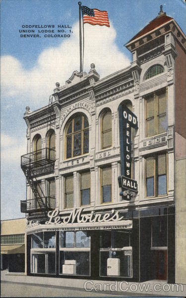 Oddfellows Hall, Union Lodge No. 1 Denver Colorado