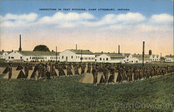Inspection in Tent Pitching Camp Atterbury Indiana