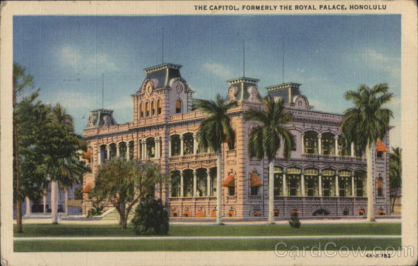 Capitol, Formerly the Royal Palace Honolulu Hawaii