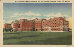 University of Kansas Hospitals, 39th and Rainbow Boulevard Kansas City, KS Postcard Postcard Postcard