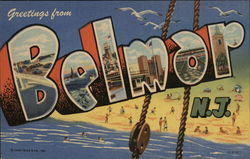 Greetings From Belmar, New Jersey Postcard Postcard Postcard