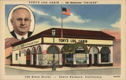 Tony's Log Cabin Restaurant Postcard