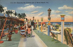 Enjoying the Cabana Life Miami Beach, FL Postcard Postcard Postcard