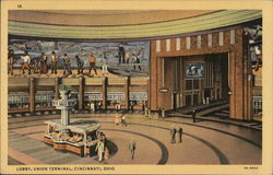 Lobby, Union Terminal Postcard