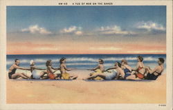 A Tug Of War On The Sands Postcard