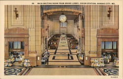 Main Waiting Room from Grand Lobby, Union Station Kansas City, MO Postcard Postcard Postcard