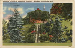 Entrance, Barney's Mausoleum, Forest Park Springfield, MA Postcard Postcard Postcard