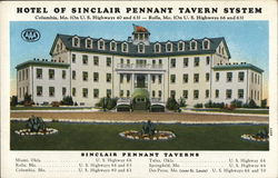 Hotel Of SInclair Pennant Tavern System Columbia, MO Postcard Postcard Postcard