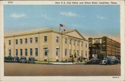 New U.S. Post Office and Hilton Hotel Postcard