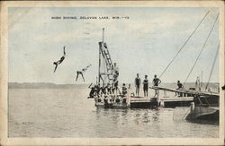 High Diving Delavan Lake, WI Postcard Postcard Postcard